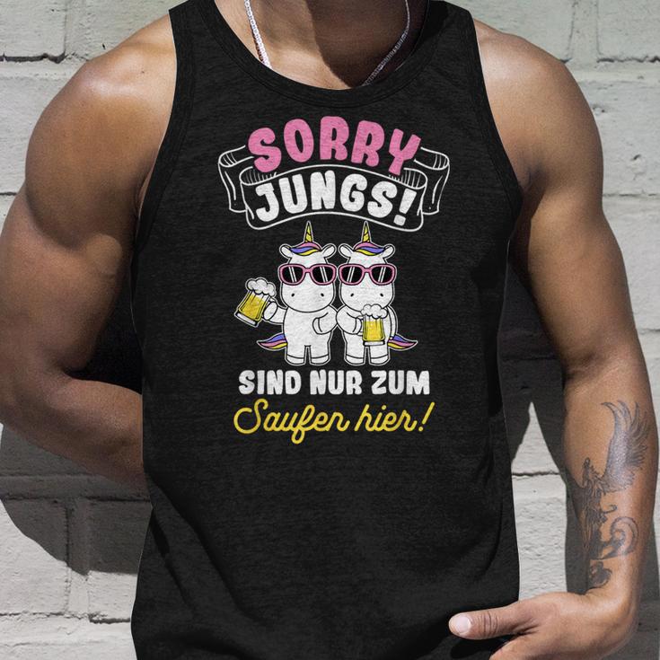 Sorry Jungs Sind Nur Zum Saufen Hier Bierthirst Saufen Tank Top Geschenke für Ihn