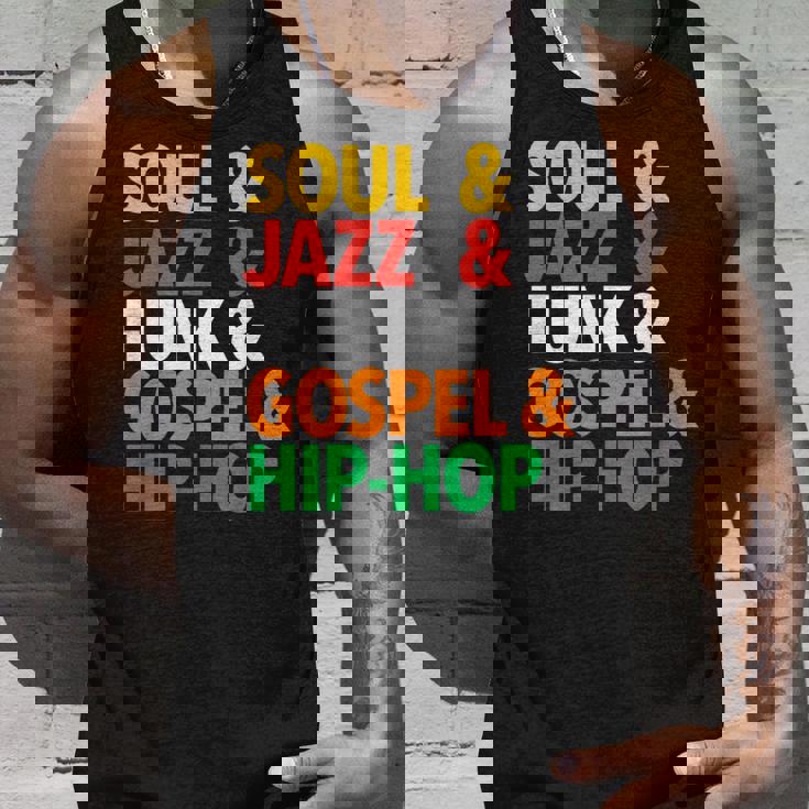 Soul Jazz Funk Gospel & Hip Hop Palabras De Estilos Musicales Camiseta sin mangas Regalos para él