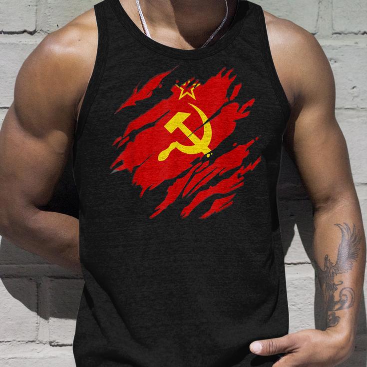 Soviet Flag Retro Ussr Soviet Union Cccp Tank Top Geschenke für Ihn