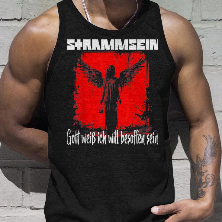 Stramm Sein Gott Weiß Ich Will Besoffen Sein Sein Sein Tank Top Geschenke für Ihn