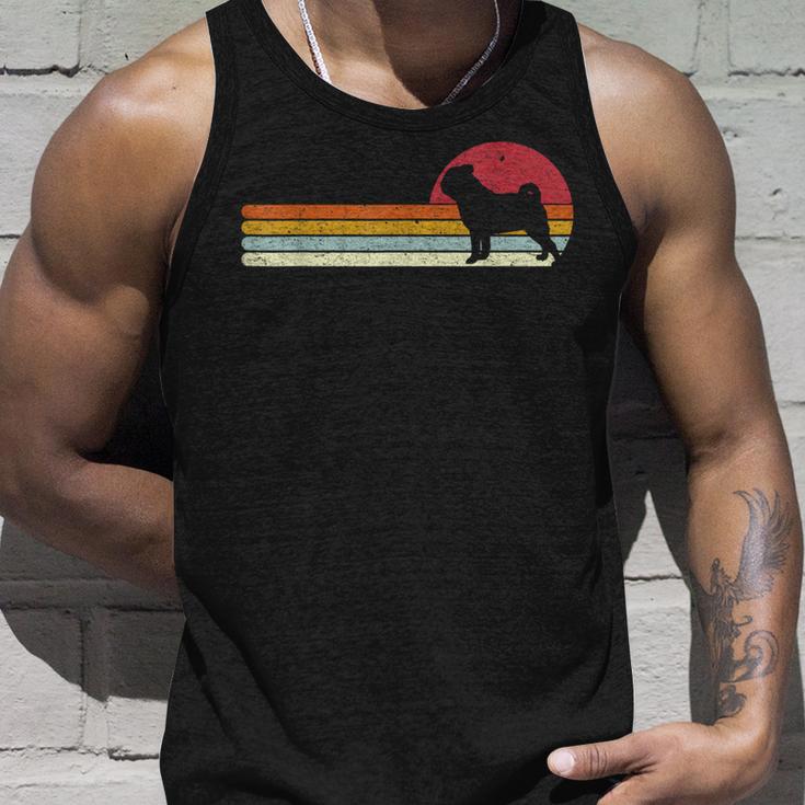 Sunset Distressed Pug Carlin Carlino Dog Holder Tank Top Geschenke für Ihn