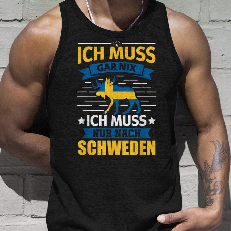 Sweden Ich Muss Nur Nach Sweden Ich Tank Top Geschenke für Ihn