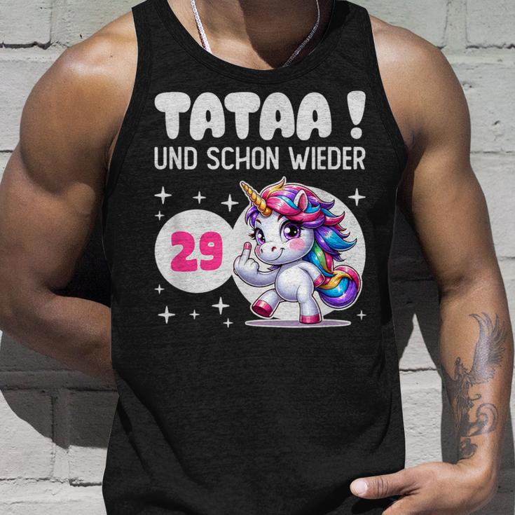 Tataa Und Schon Wieder 29 Einhorn Middle Finger Tank Top Geschenke für Ihn