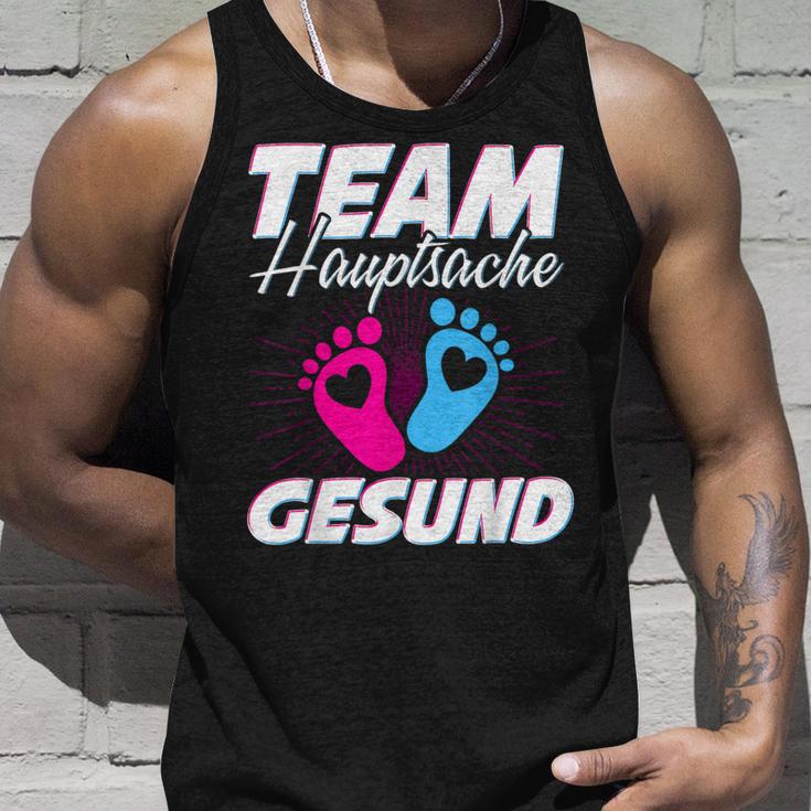 Team Hauptsache Gesund Gender Reveal Tank Top Geschenke für Ihn