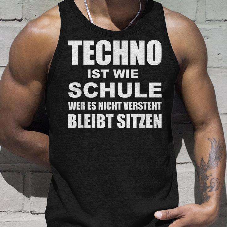 Techno Ist Wie Schule Rave Tank Top Geschenke für Ihn