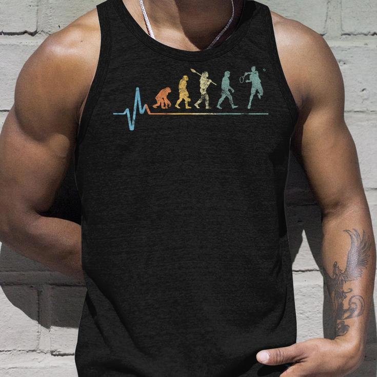 Tennis Evolution Herzschlagintage Retro Tennis Player Pulse Tank Top Geschenke für Ihn