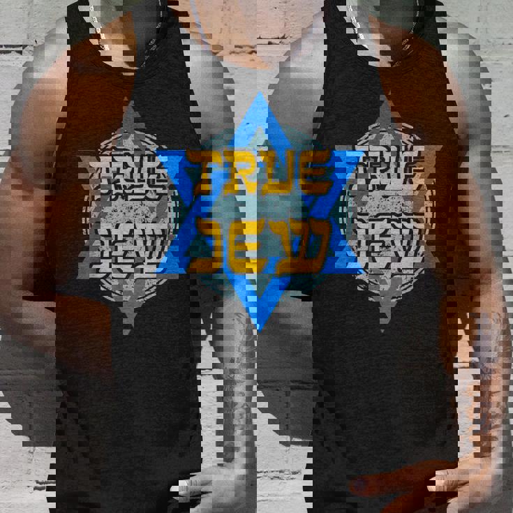 True Jew Camicia Ebreo Israelite David Star Retro Ebraico Canotta Regalos para él