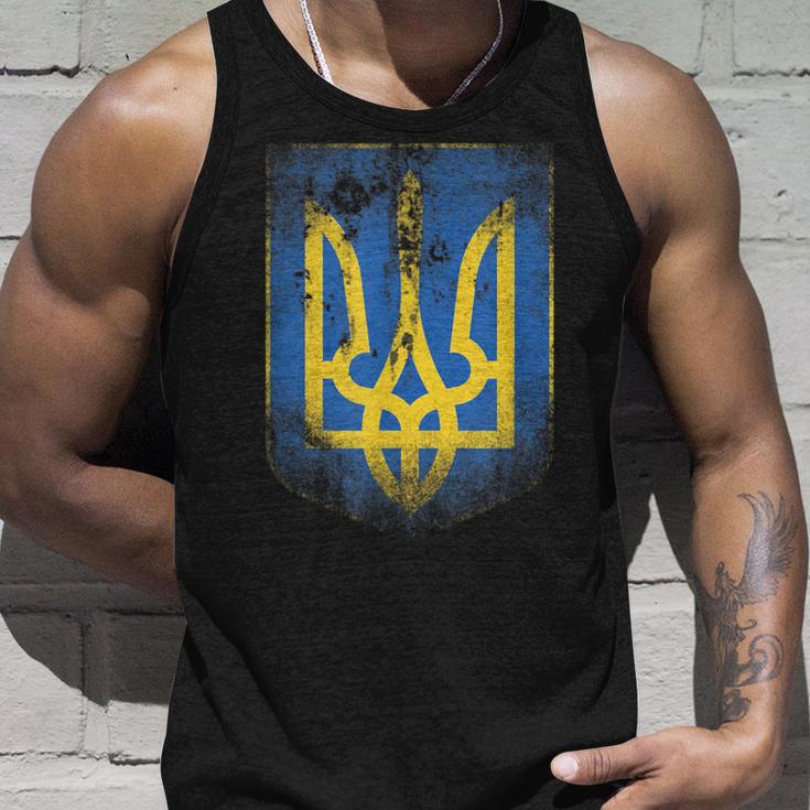 Ukraine Flag Crest Flag Logo Ukraine Tank Top Geschenke für Ihn