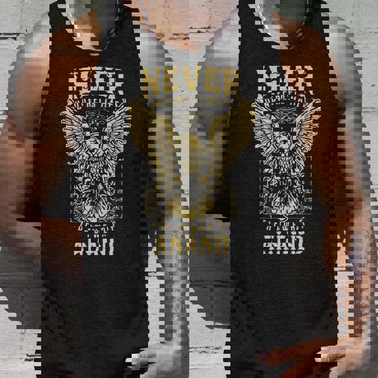 Never Underestimate The Power Of Anand Personalized Last Name Tank Top Gifts for Him