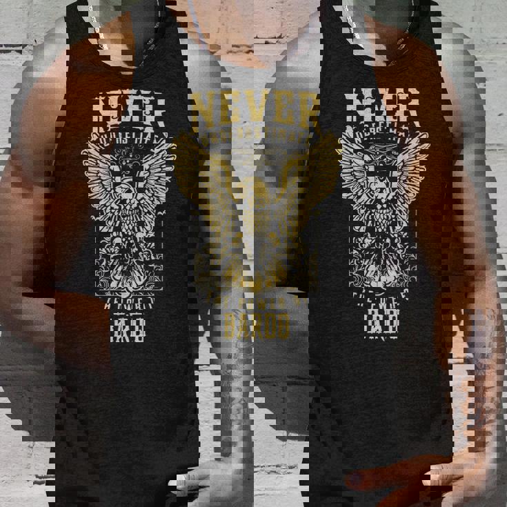 Never Underestimate The Power Of Bardo Personalized Last Name Tank Top Gifts for Him