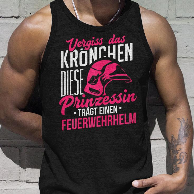 Vergiss Krönchen Princess Fireman Helmet Tank Top Geschenke für Ihn