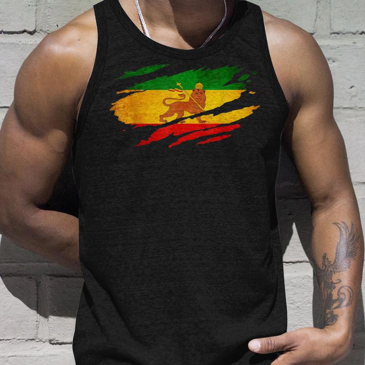 Vintage Ancient Ethiopia Flag Lion Judah Rasta Reggae Tank Top Geschenke für Ihn