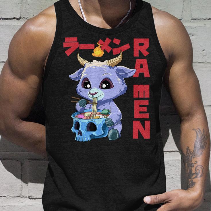 Vintage Ramen Baphomet Otaku Anime Baphomet Tank Top Geschenke für Ihn