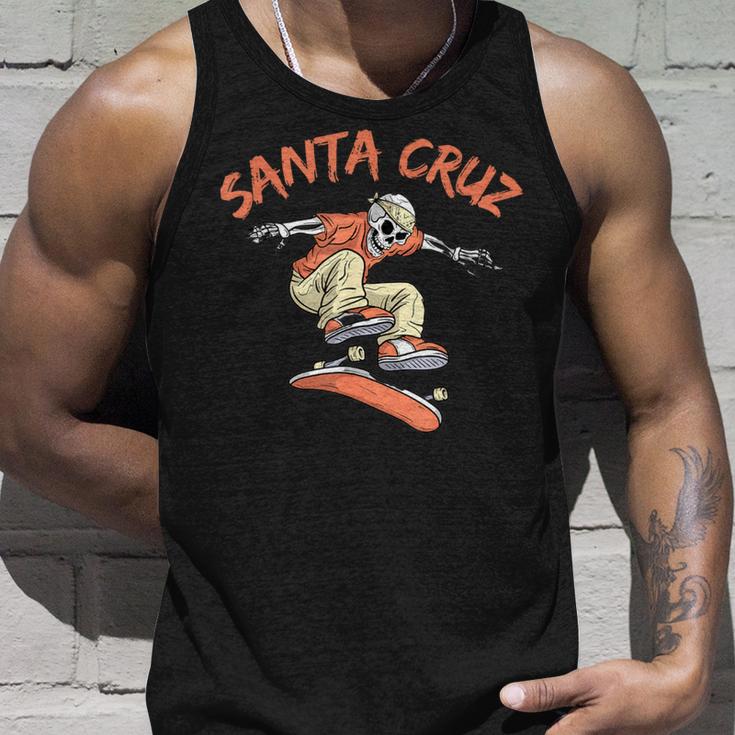 Vintage Santa Cruz California Skeleton Skateboarder Tank Top Geschenke für Ihn