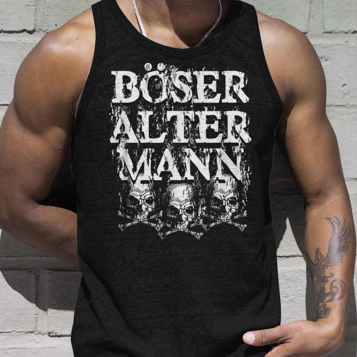 Vintage Skull Old Man Bad Old Man Tank Top Geschenke für Ihn