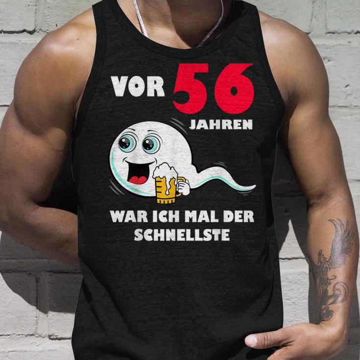 Vor 56 Jahren War Ich Mal Der Schnellste 56Th Birthday Man Tank Top Geschenke für Ihn