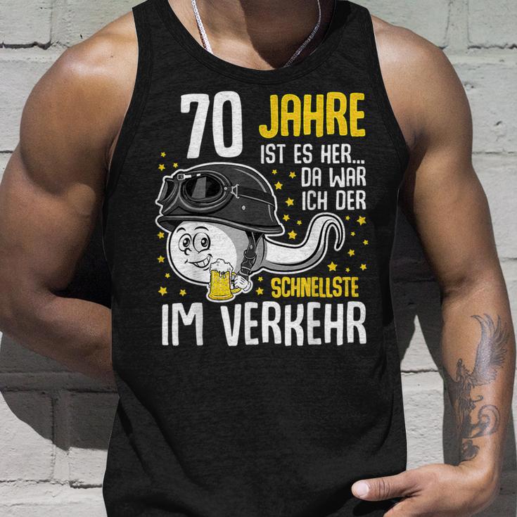 Vor 70 Jahren Der Fastest In Traffic 70Th Birthday Man Tank Top Geschenke für Ihn