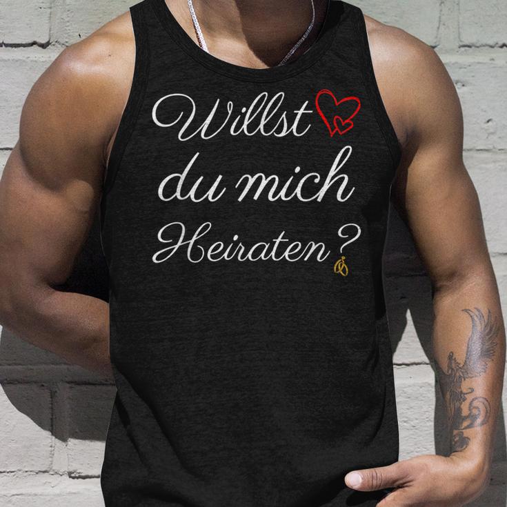 Willst Du Mich Marrieaten Marriage Proposal Engagement Proposal Tank Top Geschenke für Ihn