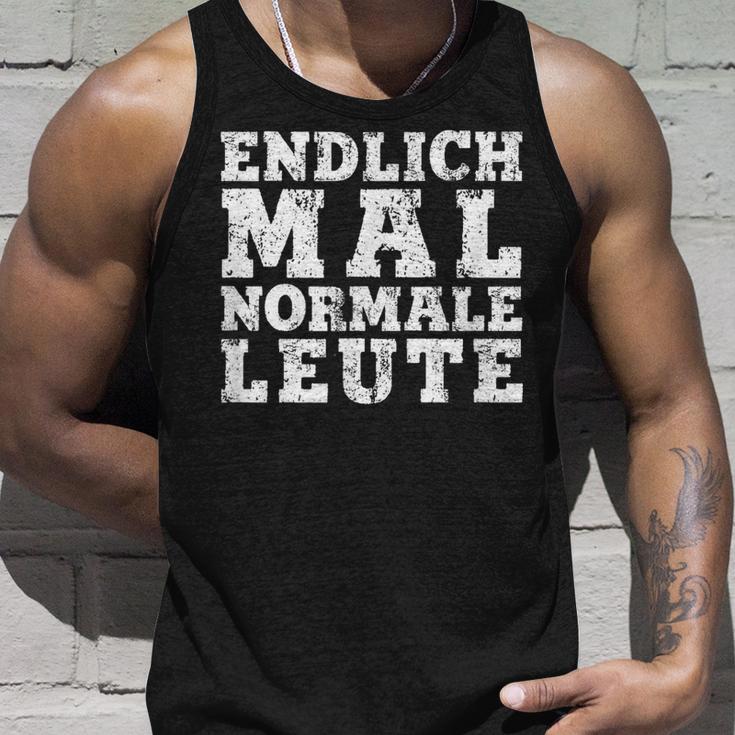 Withintage Print Endlich Mal Normale Leute Tank Top Geschenke für Ihn