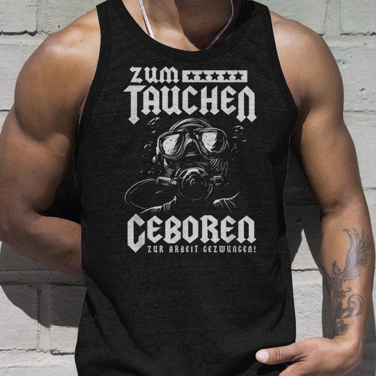 Zum Dive Geboren Zur Arbeit Gezwungen Scuba Diver S Tank Top Geschenke für Ihn