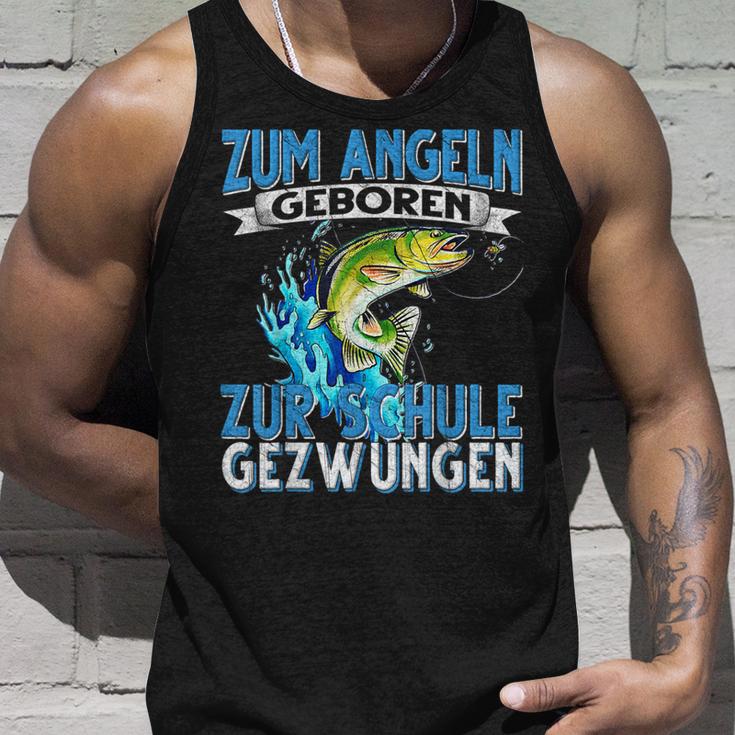 Zum Fishing Geboren Zur Schule Gezzwungen Fishing Fishing S Tank Top Geschenke für Ihn