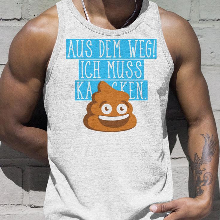 Aus Dem Weg Ich Muss Kacken Kaka Alarm Illustration Fun Tank Top Geschenke für Ihn