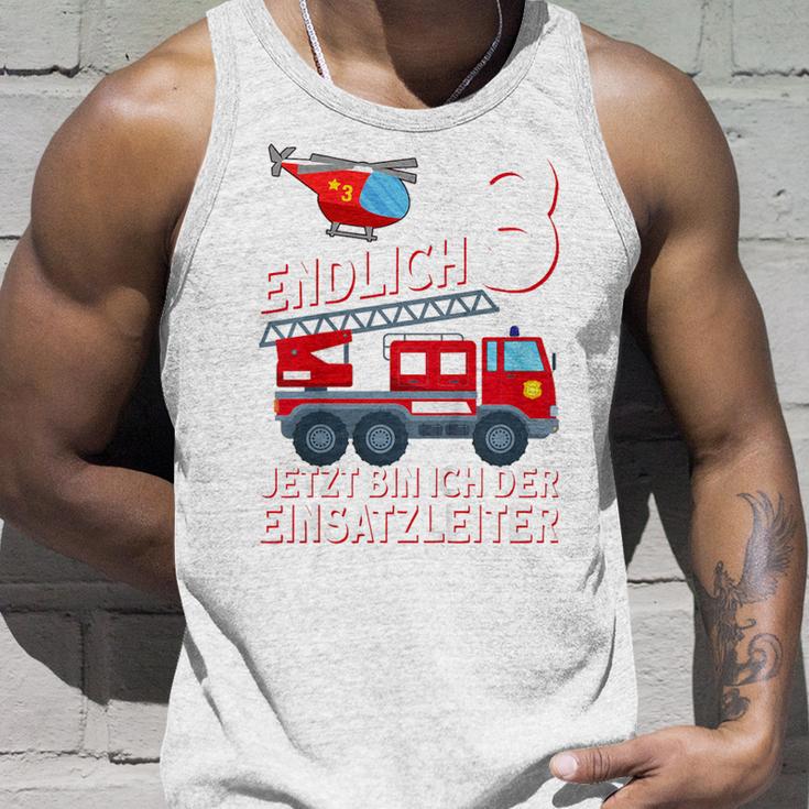 Children's Fireman Endlich 3 Jetzt Bin Ich Einsatzeiteiteiter Tank Top Geschenke für Ihn