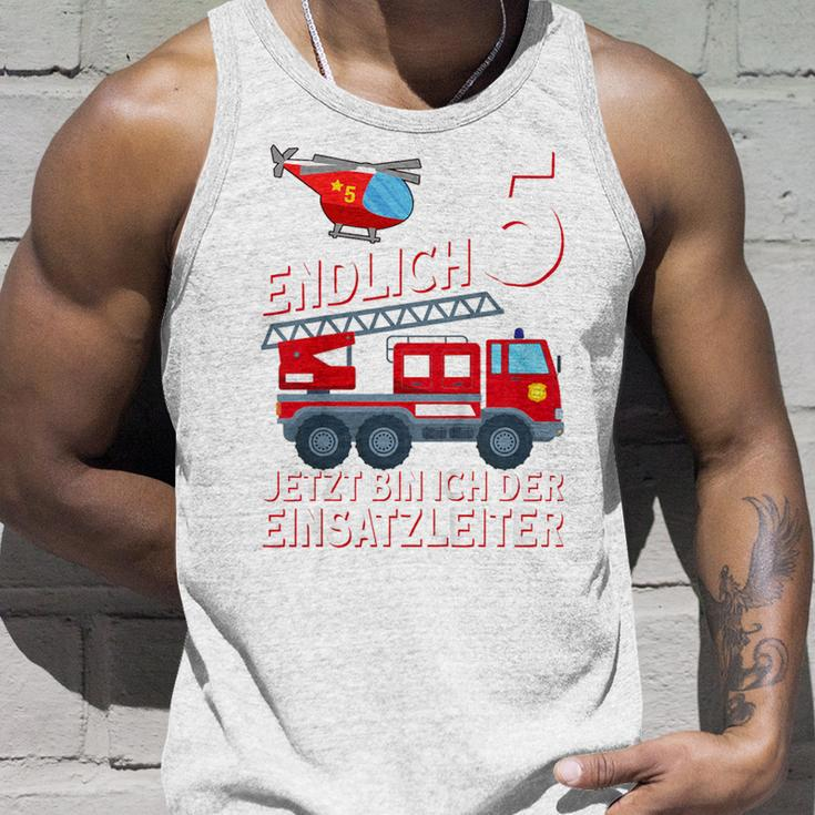 Children's Fireman Endlich 5 Jetzt Bin Ich Einsatzeiteiteiter 80 Tank Top Geschenke für Ihn