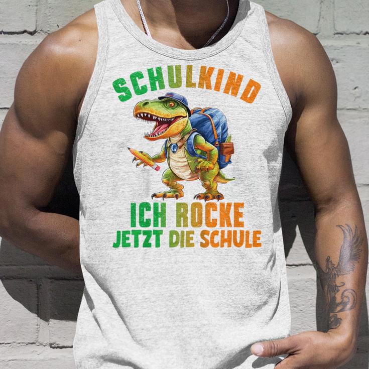 Children's Schulkind 2024 Cool Dino Ich Rocke Jetzt Die Schule Boys' Tank Top Geschenke für Ihn