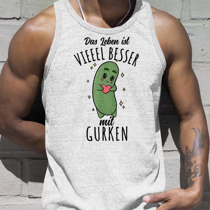 Das Leben Ist Besser Mit Gurken Tank Top Geschenke für Ihn