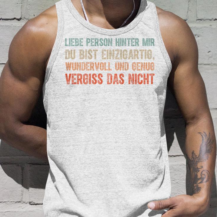 An Die Person Hinter Mir Liebe Person Hinter Mir Tank Top Geschenke für Ihn