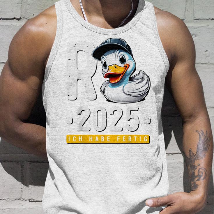 Endlich Rente Ente Ich Habe Fertig Rente 2025 Red Tank Top Geschenke für Ihn