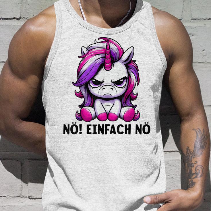 Unicorn Nö Einfach Nö Slogan Tank Top Geschenke für Ihn