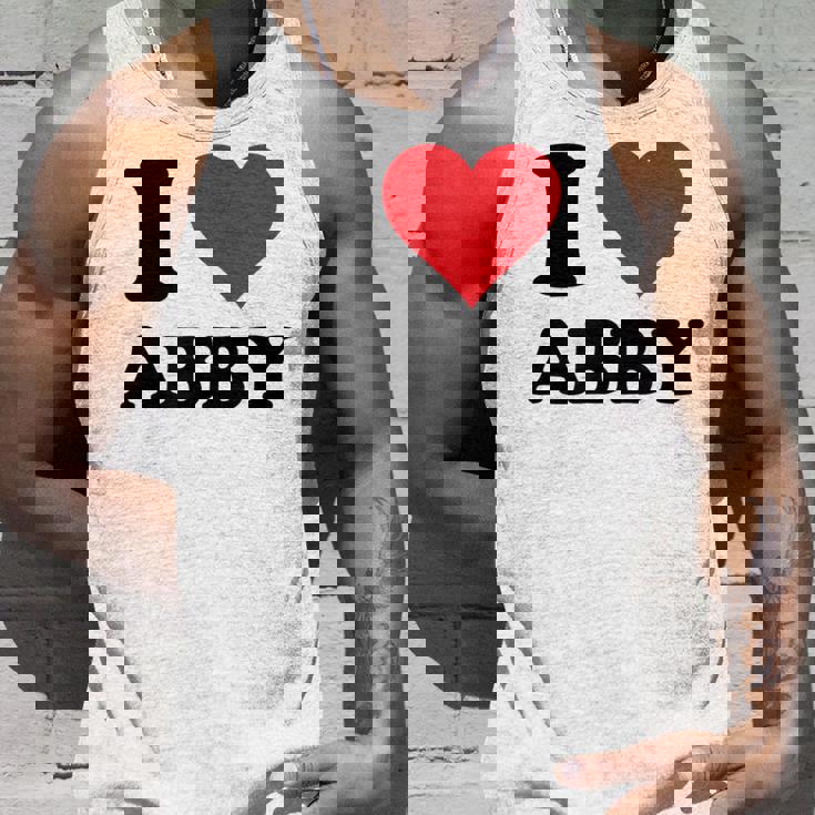 I Heart Abby First Name I Love Personalized Stuff Canotta Regalos para él