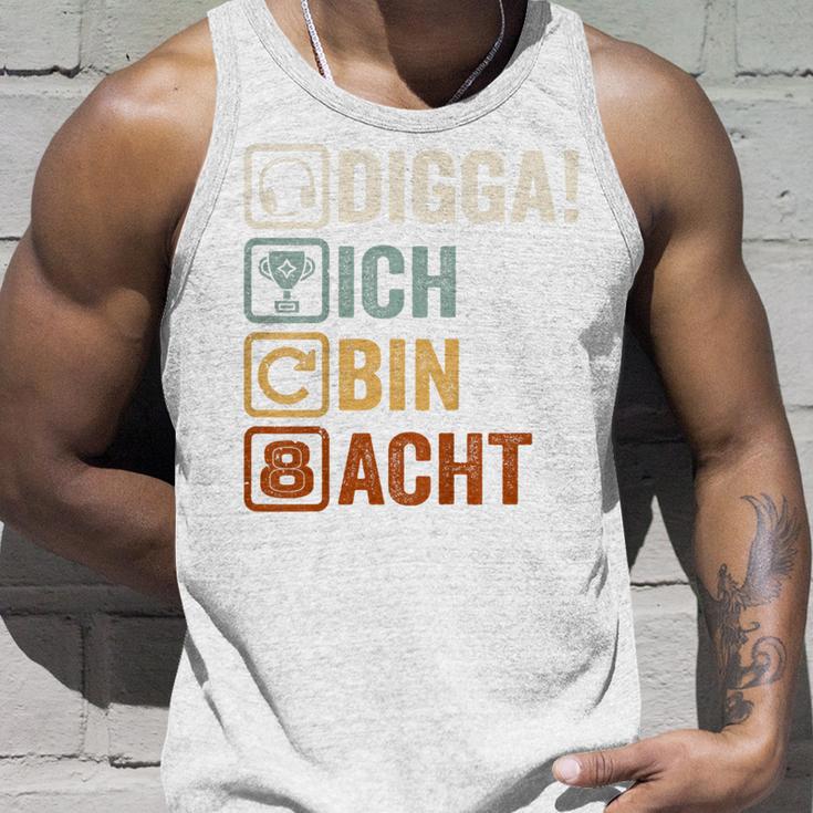 Ich Bin 8 Echt Jahre 8Th Birthday Boy Gamer Tank Top Geschenke für Ihn