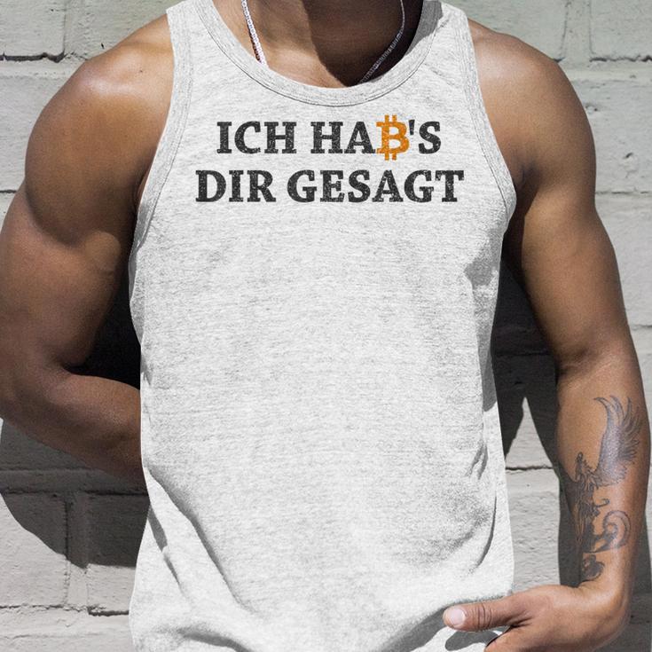 Ich Hab's Dir Gesagt Bitcoin Slogan Blockchain Tank Top Geschenke für Ihn