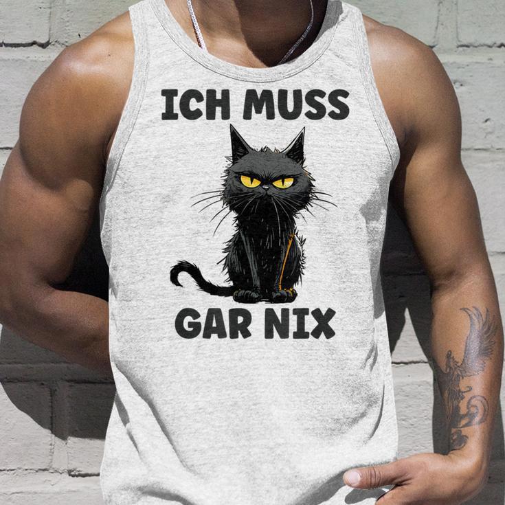 Ich Muss Gar Nix Böse Katze Inabhäng Tank Top Geschenke für Ihn