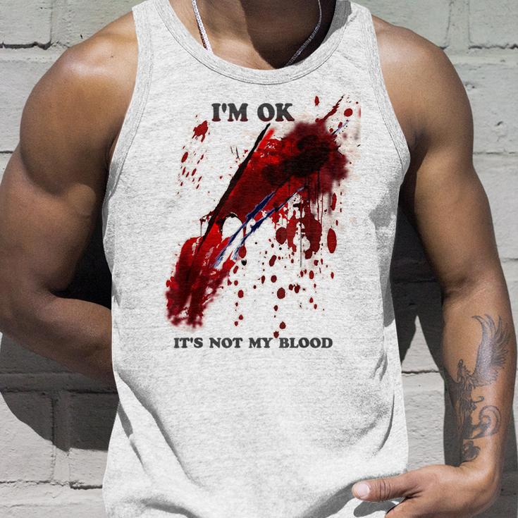 I'm Ok Bloody Es Ist Nicht Mein Blutspritzer Tank Top Geschenke für Ihn