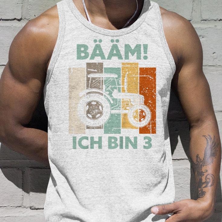 Kinder Bääm Ich Bin 3 Drei Jahre Junge 3Rd Birthday Tractor Tank Top Geschenke für Ihn