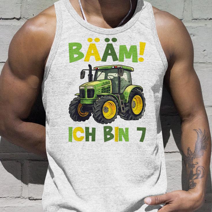 Kinder Bääm Ich Bin 7Ier Jahre Junge 7Th Birthday Tractor Tank Top Geschenke für Ihn