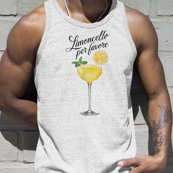 Limoncello Per Favore Italy Italian Lemon Gray Tank Top Geschenke für Ihn