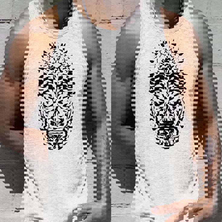Maorí Polinesio Tatuaje Haka Dance Mascarilla Cabeza Camiseta sin mangas Regalos para él
