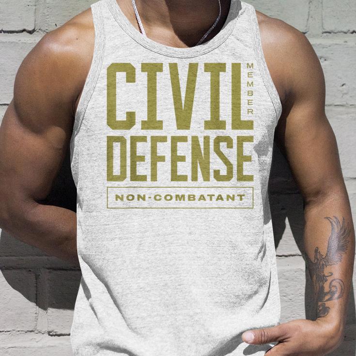 Mitgliedslabel Civil Defense Non Combatant Tank Top Geschenke für Ihn