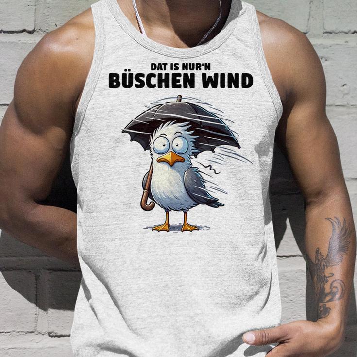 Möwe Sturm Hurricane Schietwetter Dat Is Nur 'N Büschen Wind Gray Tank Top Geschenke für Ihn