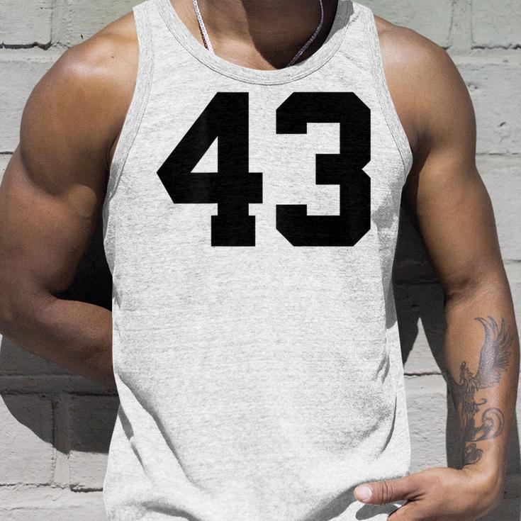 Nummer 43 Nummer Auf Der Rückseite Team Trikot Geburtstag Tank Top Geschenke für Ihn