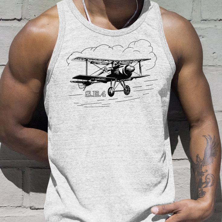 Se4 Britischer Doppeldecker Fliegende Wolken Tank Top Geschenke für Ihn