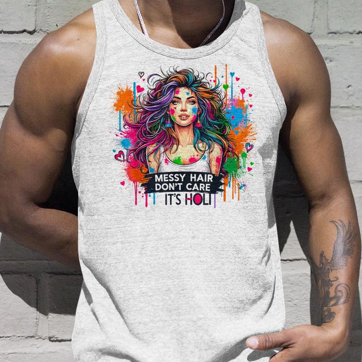 Unordentliches Haar Ist Egal Es Ist Holi Festival Of Colors Tank Top Geschenke für Ihn