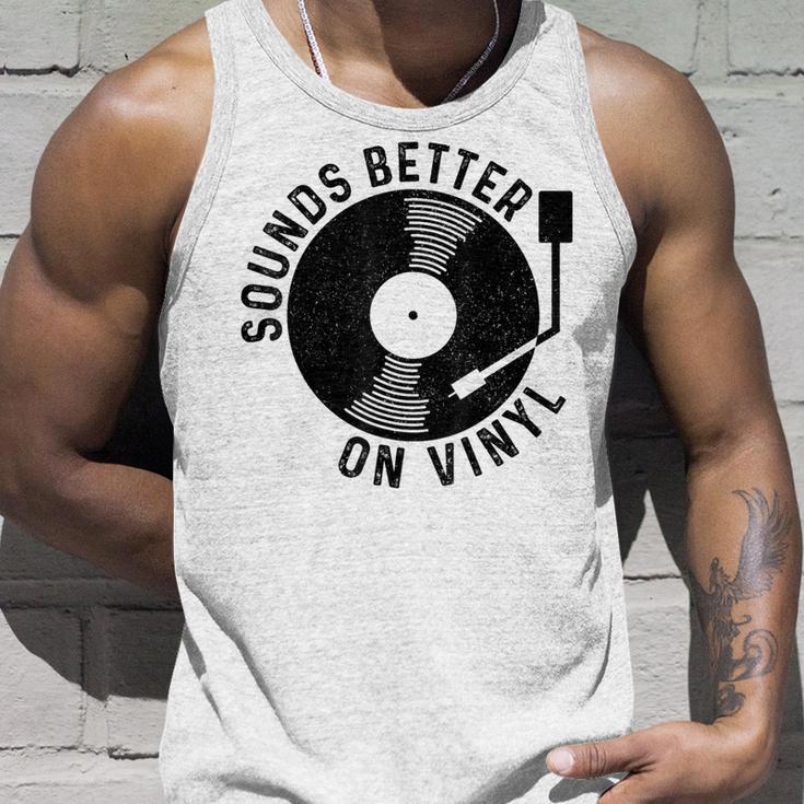 Vinyl Record Dj Record Retro Gray Tank Top Geschenke für Ihn