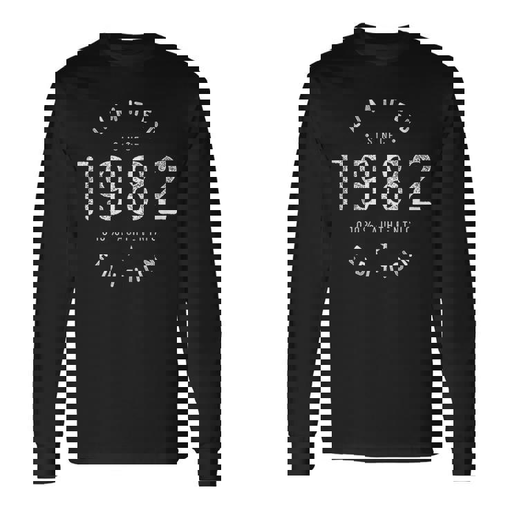 1982 Limited Edition Birth Year Milestone Birthday Vintage Long Sleeve T-Shirt