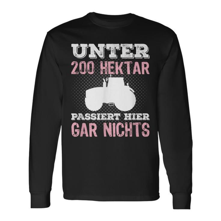 Under 200 Hektar Passiert Hier Gar Nichts Farmers Langarmshirts Geschenkideen